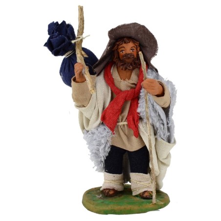 Viandante con fagotto 10 cm Mondo Presepi