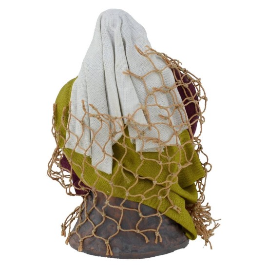 Pescatore seduto con rete serie 10 cm Mondo Presepi