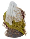 Seated fisherman with net series 10 cm