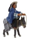 Pastor in saddle at donkey 10 cm
