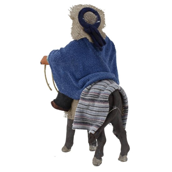 Pastor in saddle at donkey 10 cm