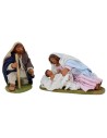 Natività con Madonna e Bambinello coricati serie 10 cm