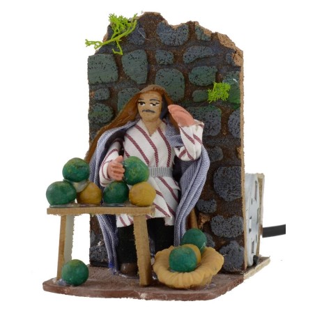 Venditore di meloni serie 8 cm in movimento Mondo Presepi