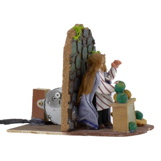 Venditore di meloni serie 8 cm in movimento Mondo Presepi