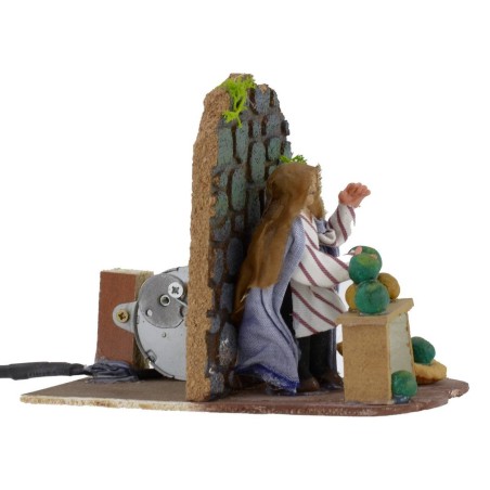 Venditore di meloni serie 8 cm in movimento Mondo Presepi