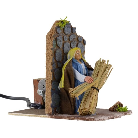 Campesino oriental con haces de paja serie 8