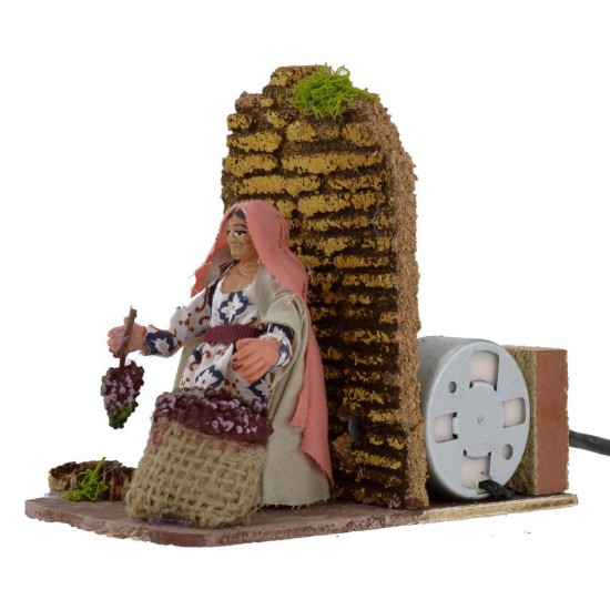 Vendemmiatrice serie 8 cm in movimento Mondo Presepi