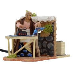 Stiratrice serie 8 cm in movimento per presepe Mondo Presepi 2