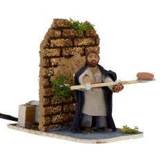 Fornaio 8 cm in movimento per presepe Mondo Presepi 2
