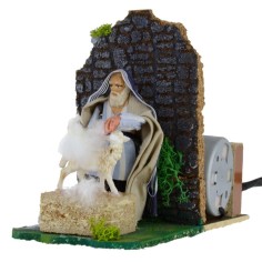 Tosatore di pecore 8 cm in movimento per presepe Mondo Presepi 2