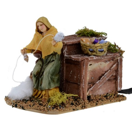 Filatrice in movimento 10 cm Landi Moranduzzo Mondo Presepi