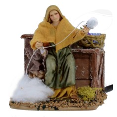 Filatrice in movimento 10 cm Landi Moranduzzo Mondo Presepi