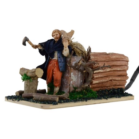 Boscaiolo in movimento 10 cm Landi Moranduzzo presepe Mondo