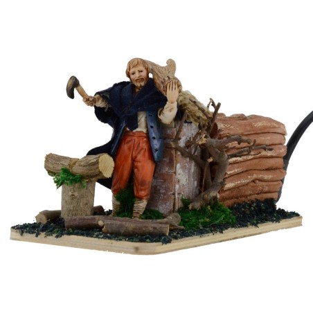 Boscaiolo in movimento 10 cm Landi Moranduzzo presepe Mondo