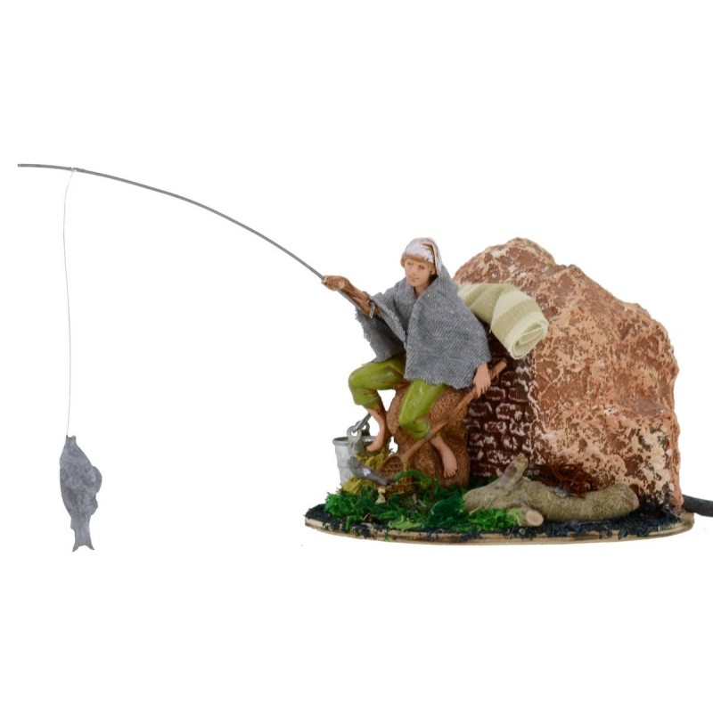Fisherman in motion series 10 cm Landi presepe