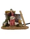 Peasant and hen with double movement series 10 cm Landi presepe