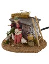Campesina y gallina con doble movimiento serie 10 cm Landi belén