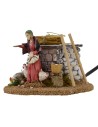Peasant and hen with double movement series 10 cm Landi presepe