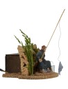 Pescatore seduto in movimento 10 cm Oliver presepe Mondo Presepi
