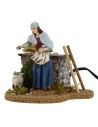 Peasant and hen double movement 12 cm Landi presepe