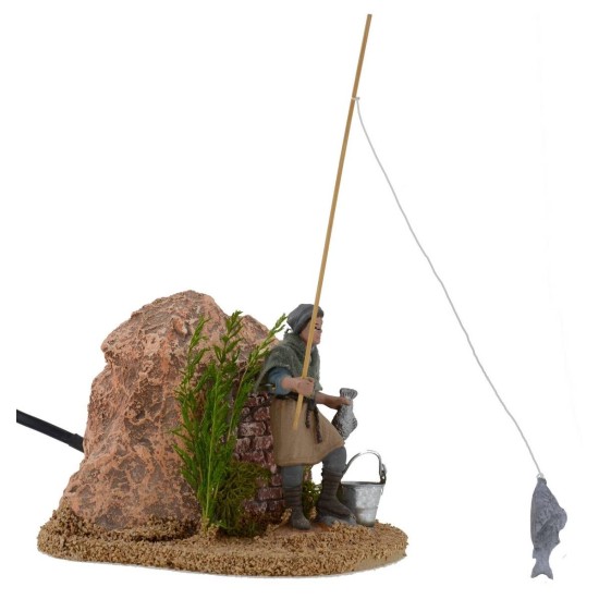 Pescatore in movimento 8 cm Oliver Mondo Presepi