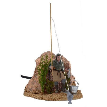 Pescador en movimiento 8 cm Oliver Mundo Pesebres