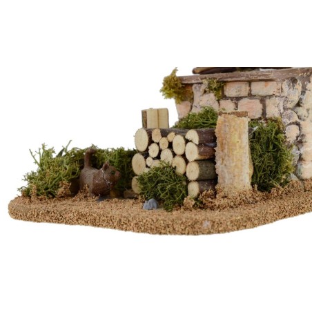 Cat and mouse in motion from the woodshed for statues 10 cm