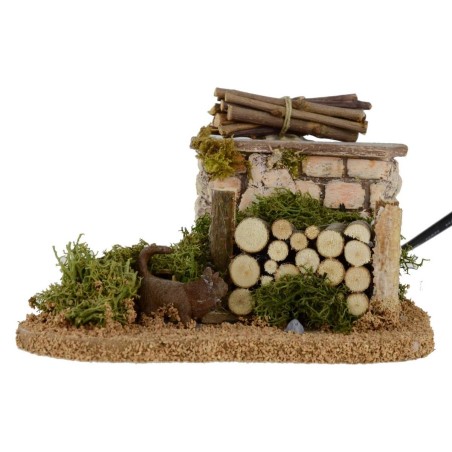 Gatto e topo in movimento dalla legnaia per statue 10 cm Mondo