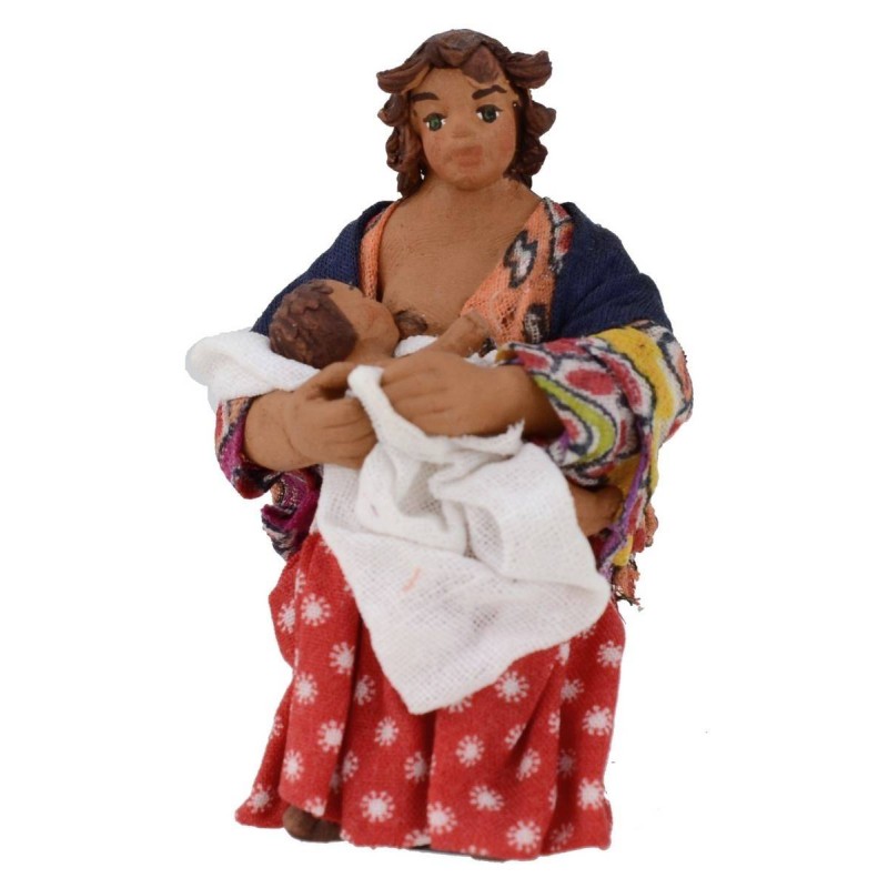 Woman sitting breastfeeding series 10 cm