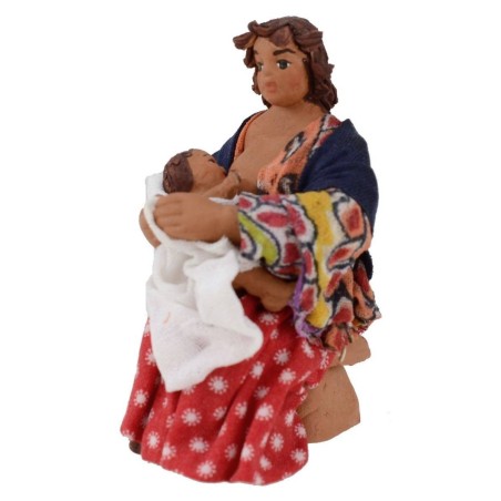 Woman sitting breastfeeding series 10 cm
