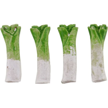 Set 4 pezzi porri 3 cm minuterie presepe Mondo Presepi