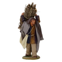 Uomo con fascina di legna 12 cm in Lux