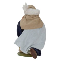 Buon pastore inginocchiato con pecora serie 12 cm Mondo Presepi 2