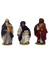 Conjunto de 3 Reyes Magos 12 cm Lux con ropa de tela