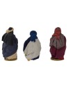 Conjunto de 3 Reyes Magos 12 cm Lux con ropa de tela
