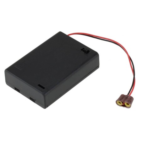 Portapilas con interruptor y toma 3XAA tipo lápiz