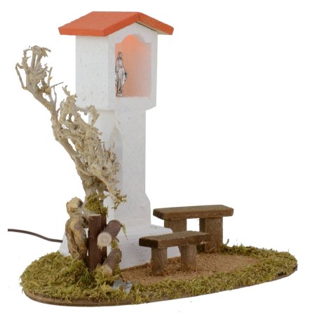 Altarino illuminato cm 16x11,5x13,4 h Mondo Presepi