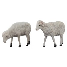 Conjunto de 2 ovejas de 4-4,5 cm de altura para estatuas de 10