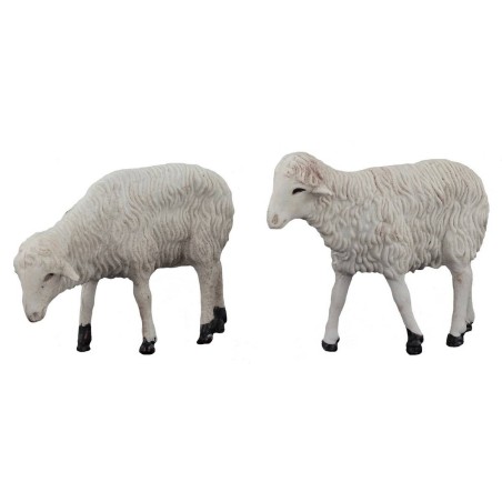 Conjunto de 2 ovejas de 4-4,5 cm de altura para estatuas de 10