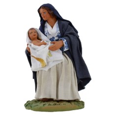 Mujer sentada con niño serie 15-16 cm Mundo Pesebres 2