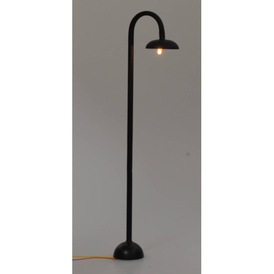Farola de suelo curva de 22 cm con luz de 12 voltios