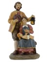 Famiglia con neonato 10 cm Mondo Presepi