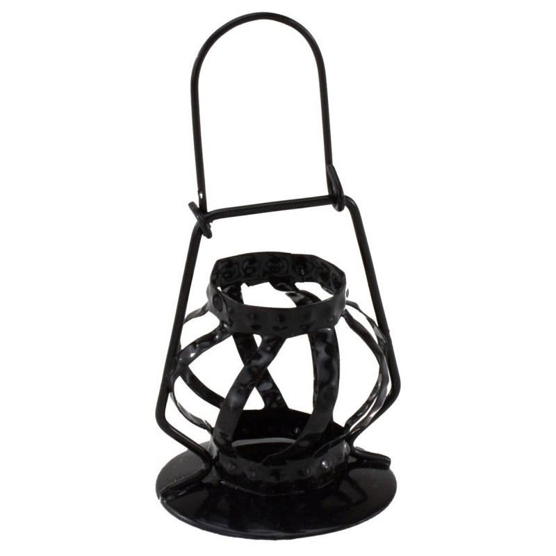 Lanterna nera in metallo per statue 30 cm Mondo Presepi