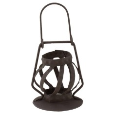 Linterna de metal envejecido para estatuas 30 cm