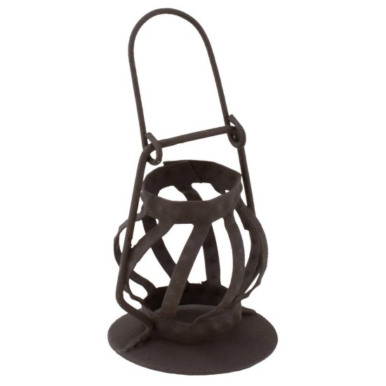 Linterna de metal envejecido para estatuas 30 cm