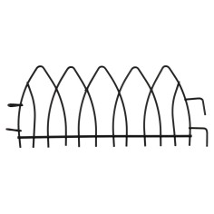 Barandilla de metal negra con ganchos de 16,3x7 cm h