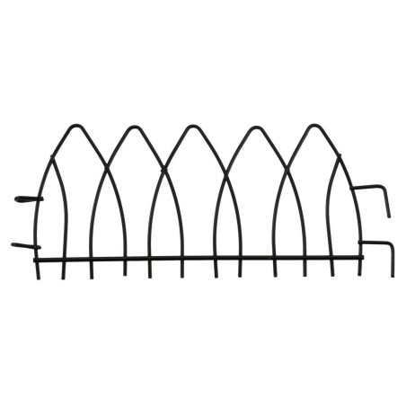 Barandilla de metal negra con ganchos de 16,3x7 cm h