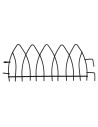 Railing in black metal with ganci cm 16,3x7 h