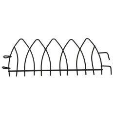 Barandilla de metal negra con ganchos de 16,3x7 cm h 2
