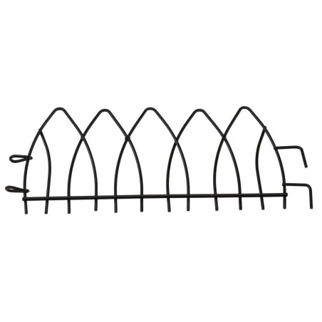 Barandilla de metal negra con ganchos de 16,3x7 cm h